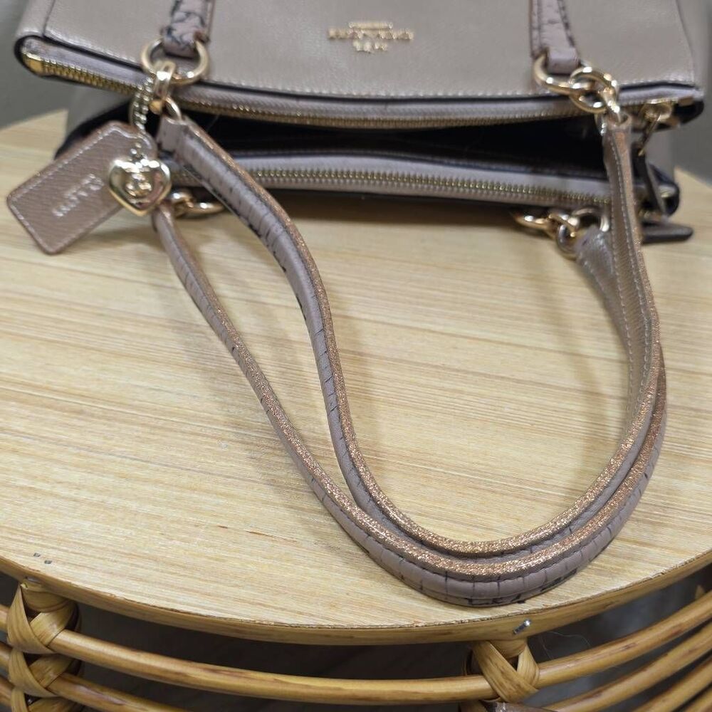 Coach Christie Carryall in Metallic Leather with Exotic Trim and Matching Wallet - Picture 9 of 15
